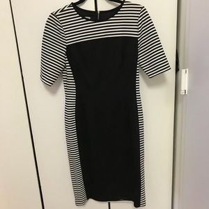 Black & White/Color Block Stripe Dress Size 8